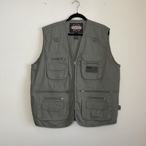 Guide Gear Field Tested Hunting Fishing Cargo American Flag Vest Men's Sz S